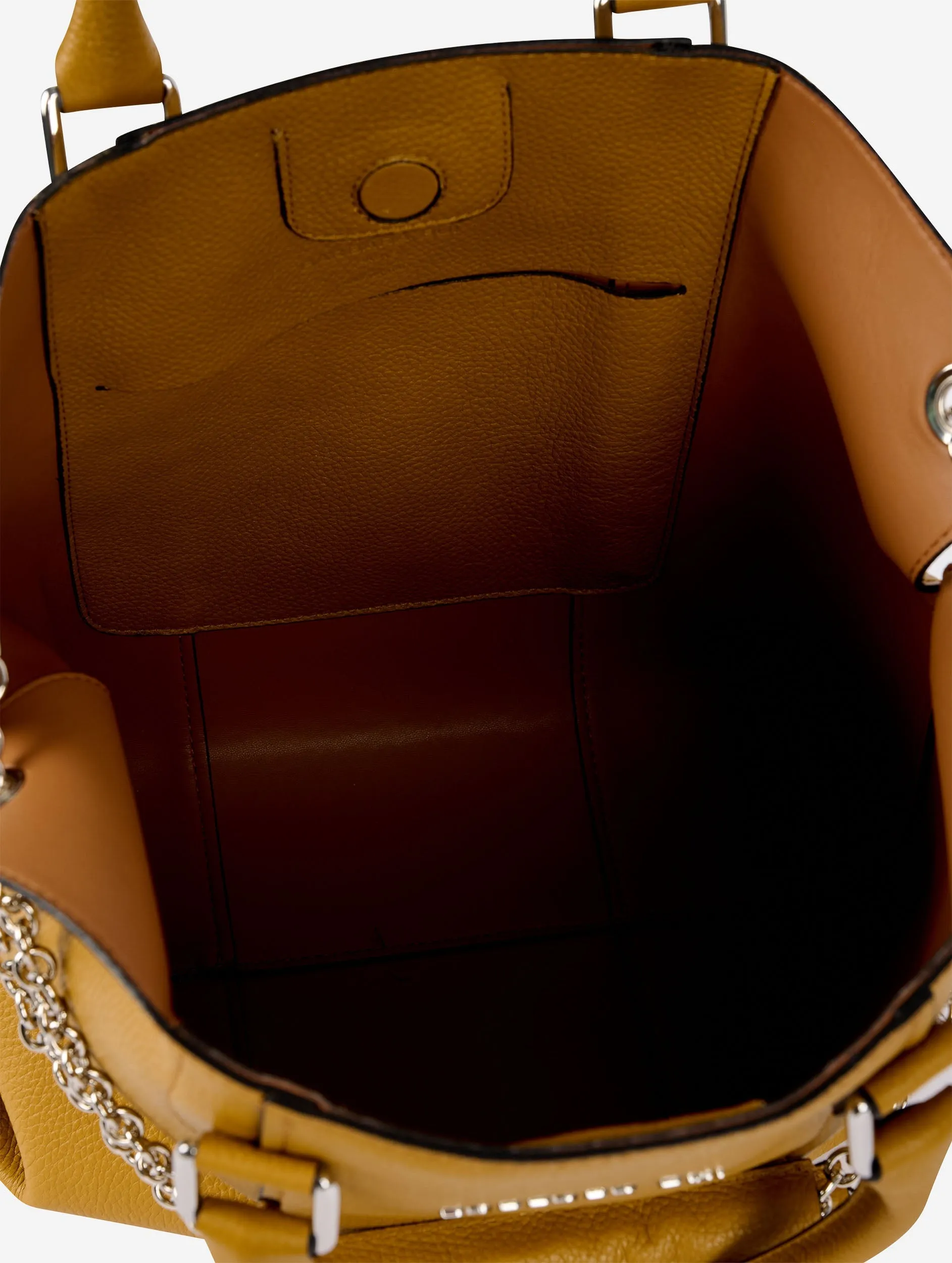 "Chamallow" bag in mustard leather