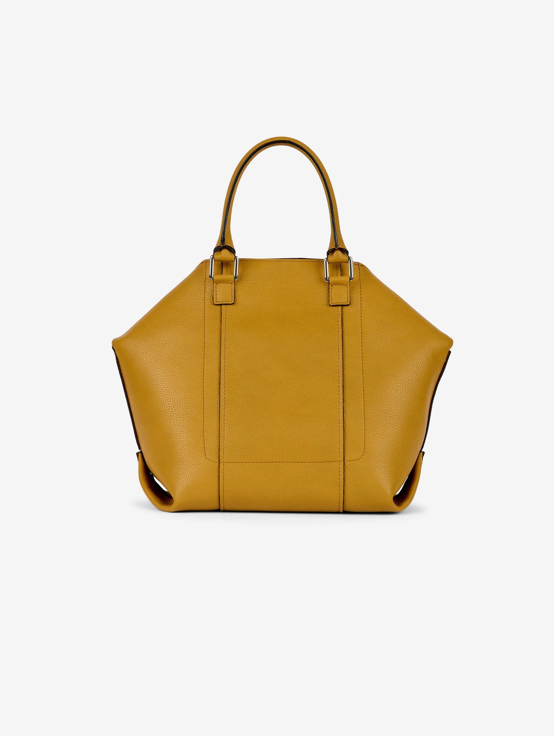 "Chamallow" bag in mustard leather