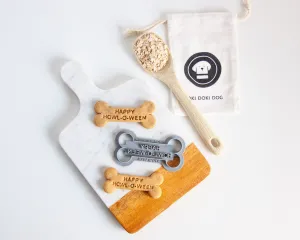 "Happy Howl-o-ween" Halloween Dog Bone Shaped Cookie Cutter