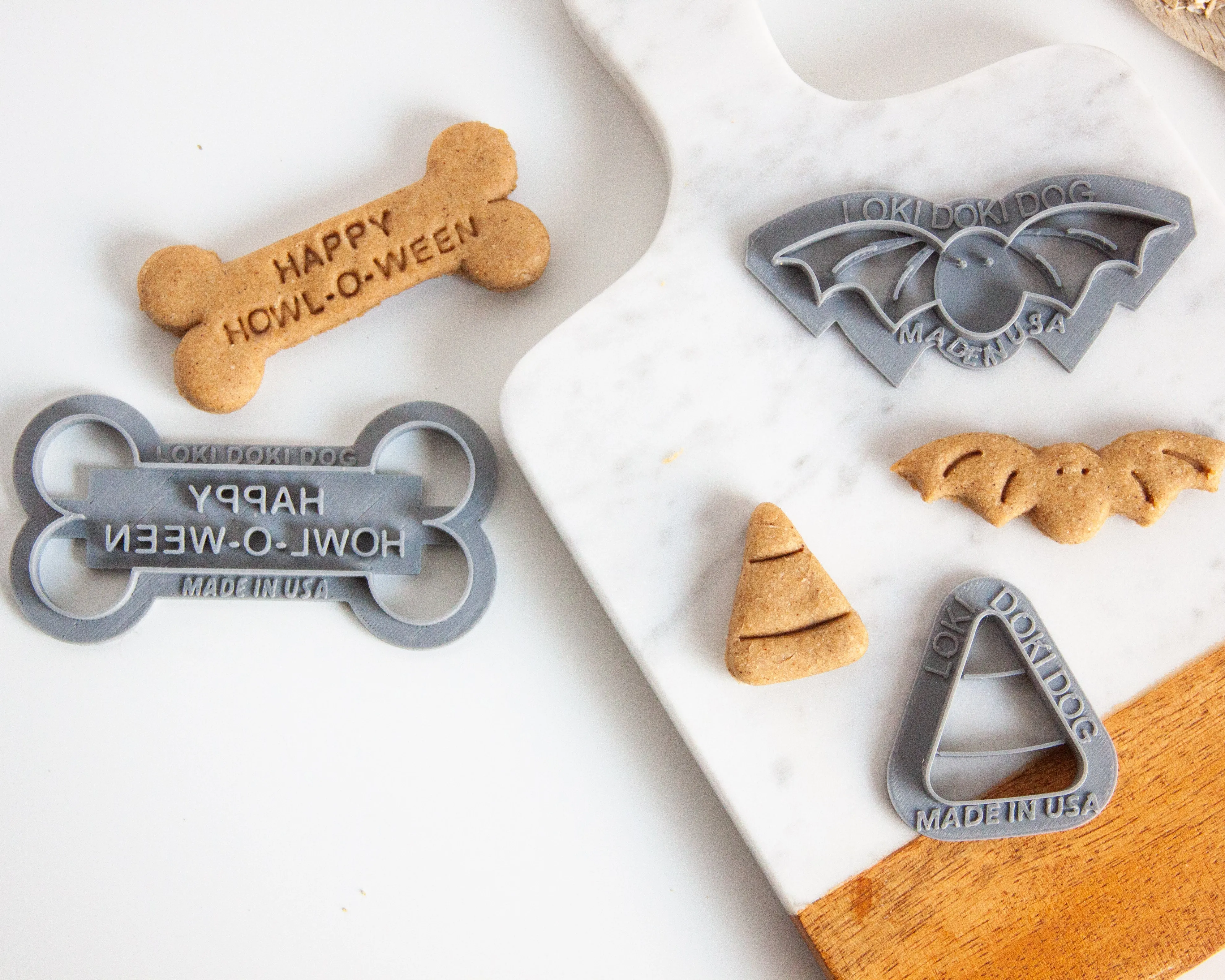 "Happy Howl-o-ween" Halloween Dog Bone Shaped Cookie Cutter