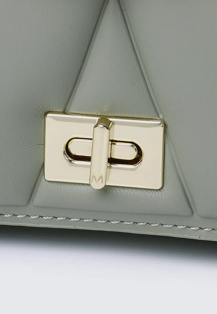 Raina Quilted Chain Strap Bag (Olive Drab)