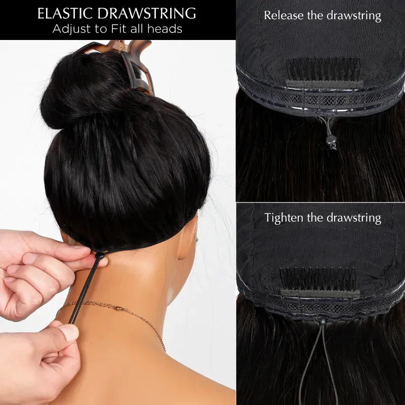 Ready to Wear Straight Out of the Box Glueless HD Transparent Lace Closure Wig with Pre Cut Lace & Bleached Knots
