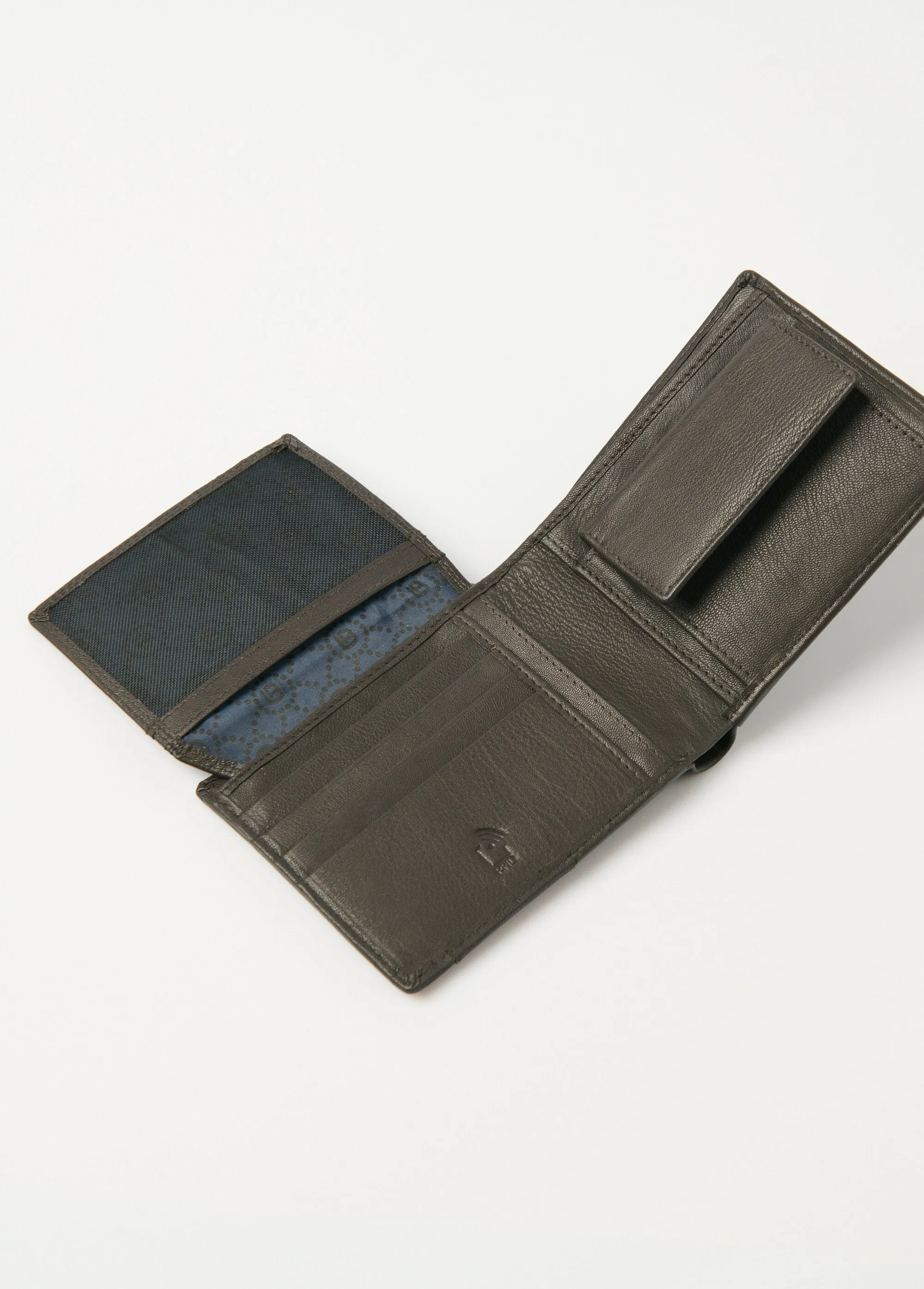 RFID blocking leather wallet
