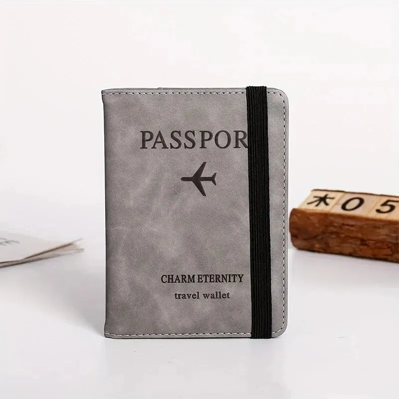 RFID Passport Holder PU Leather Wallet Case Travel Essentials for Men & Women