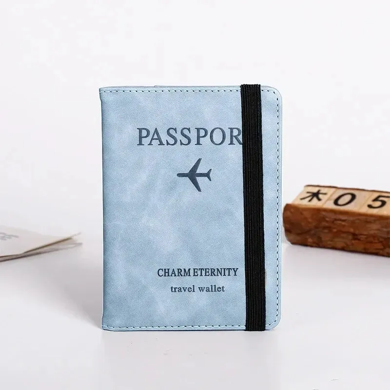 RFID Passport Holder PU Leather Wallet Case Travel Essentials for Men & Women