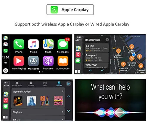 Road Top Wireless Carplay Android Auto Retrofit Kit Decoder for Mercedes Benz E Class W212 E Coupe 2012-2015 Year NTG4.5/4.7, Support Mirrorlink, Camera, Original Car Knob Control