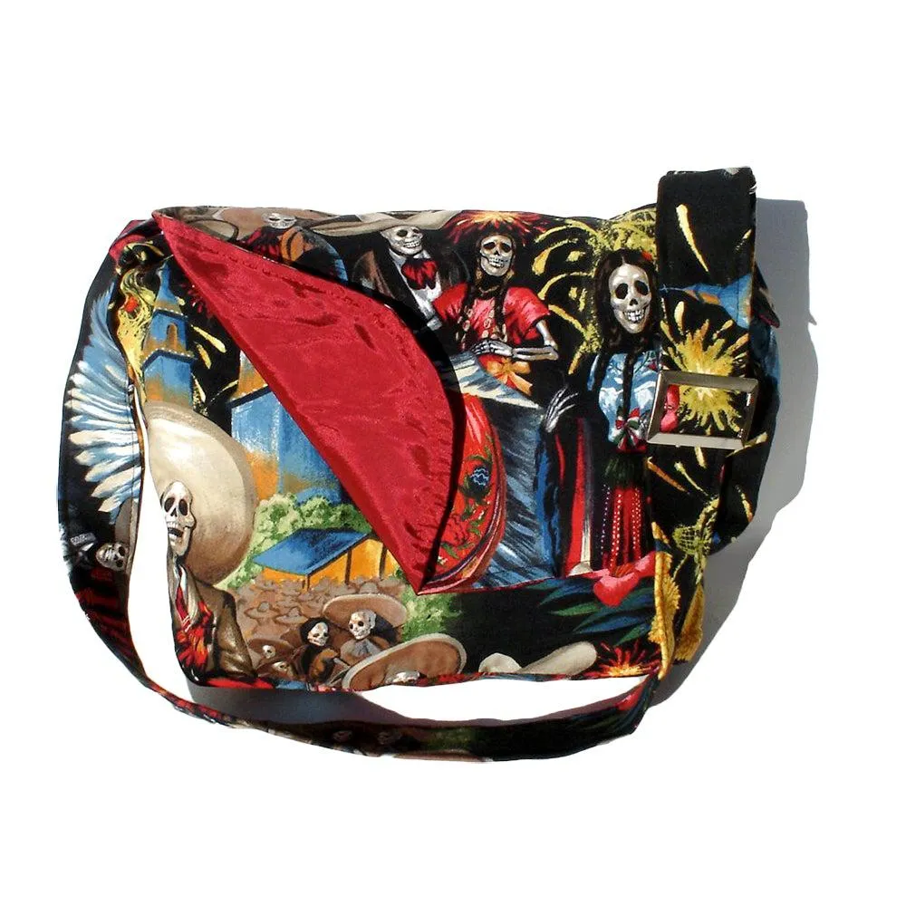 San Marcos Day of the Dead Messenger Bag by Hemet