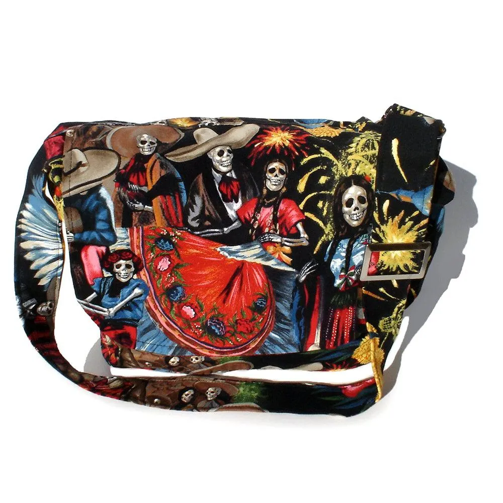 San Marcos Day of the Dead Messenger Bag by Hemet