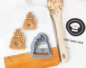 Santa Sack For Puppy Dog with Bones & Ball- Dog Biscuit Cookie Cutter