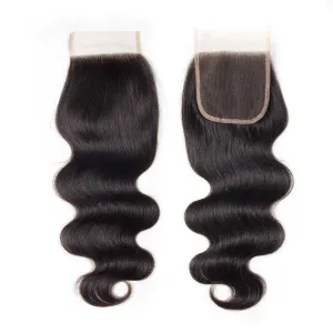 Sdamey 4x4 Lace Closure Brazilian Body Wave Human Hair Closure Lace Hair Extension