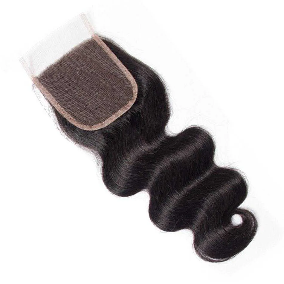 Sdamey 4x4 Lace Closure Brazilian Body Wave Human Hair Closure Lace Hair Extension