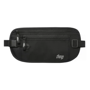 Secure Travel Money Belt Undercover Hidden Rfid Blocking Travel Wallet Anti-theft Passport Wallets for Men & Women Black