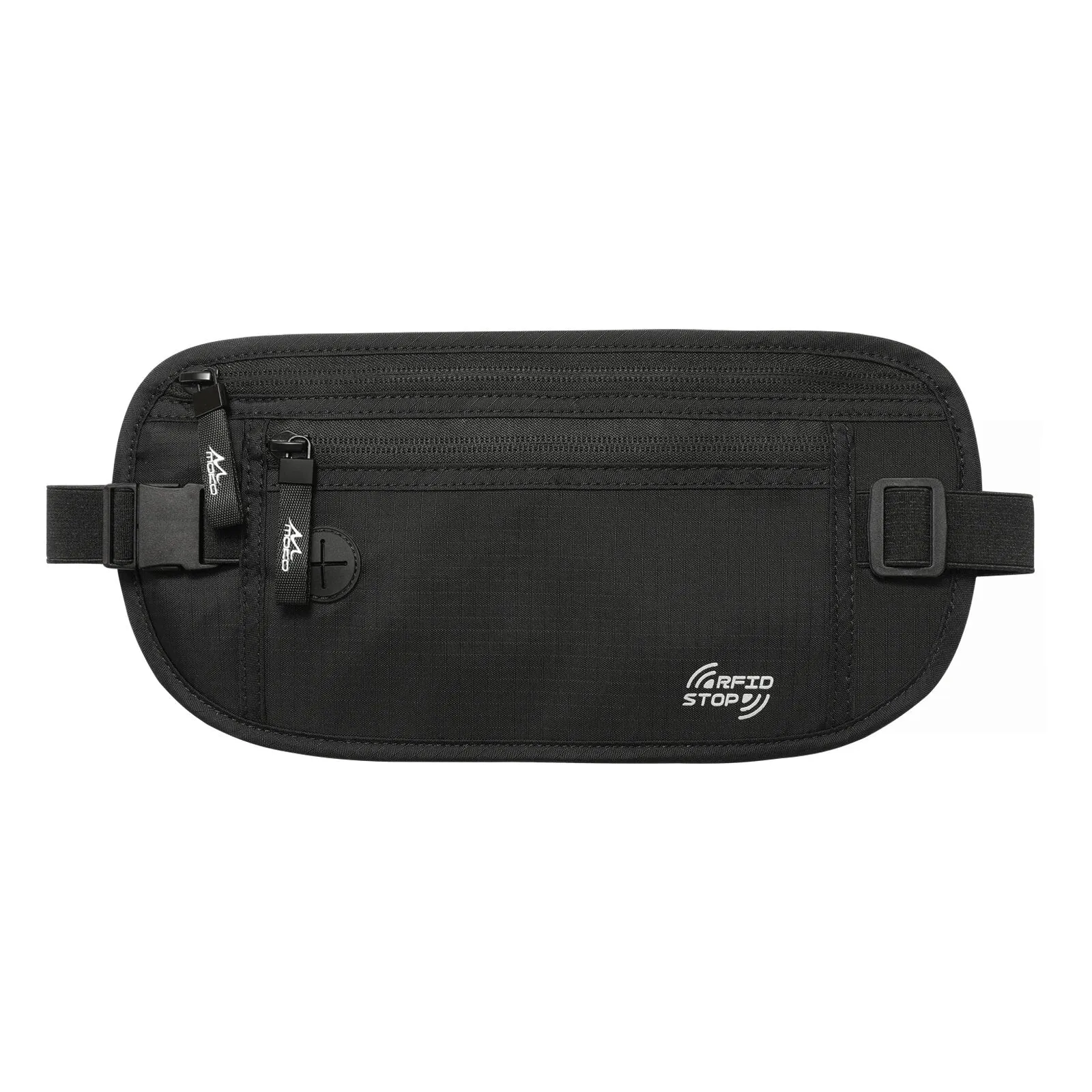 Secure Travel Money Belt Undercover Hidden Rfid Blocking Travel Wallet Anti-theft Passport Wallets for Men & Women Black