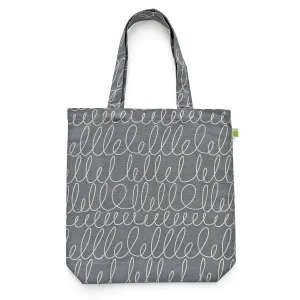 See Design Tote Bag - Grey   White Scribbles