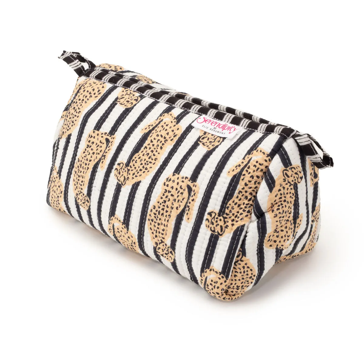 Serendipity Cotton Cosmetic Bag Set - Leopard