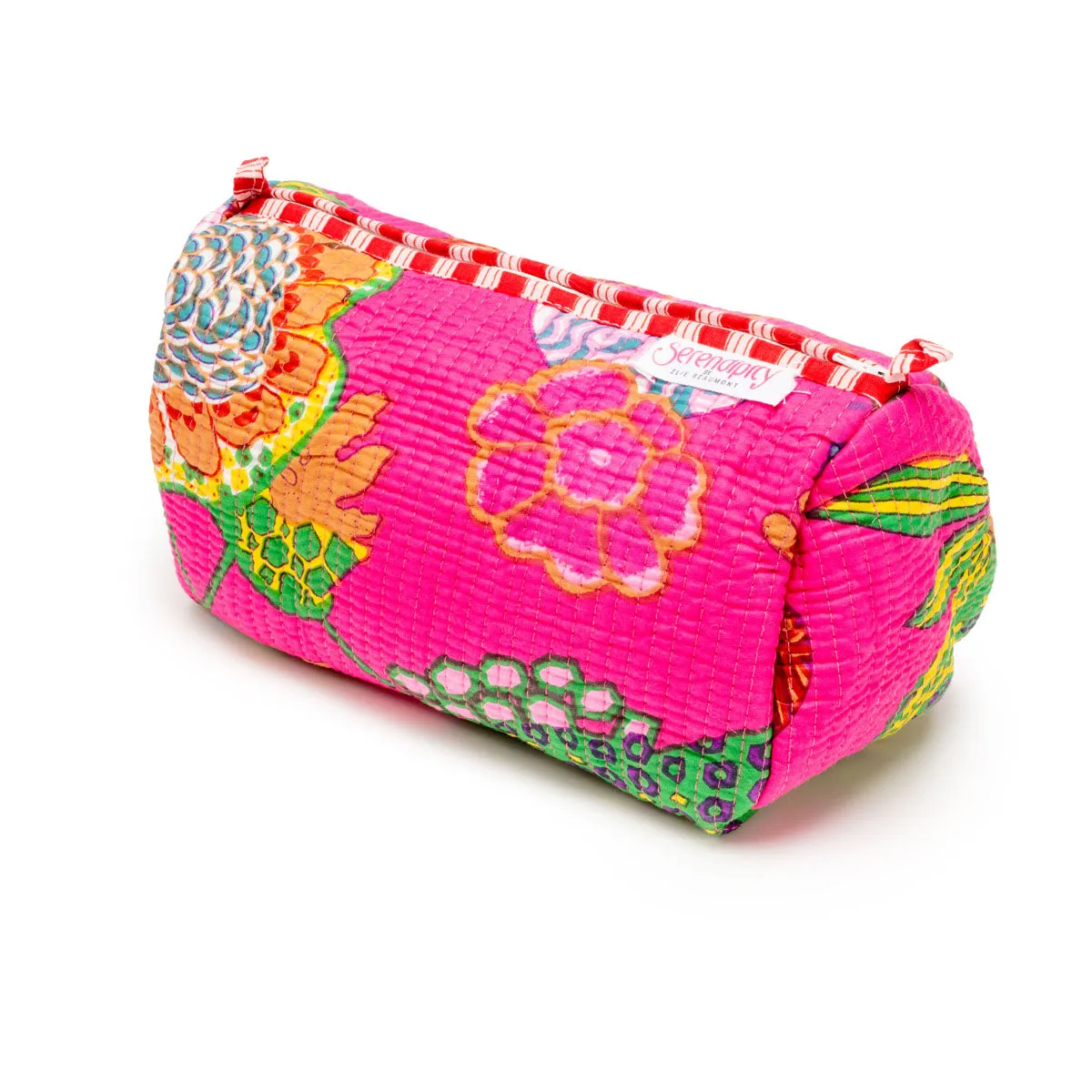 Serendipity Cotton Cosmetic Bag Set - Tropical Fuchsia