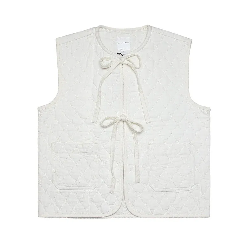 SEVENTY & MOCHI Aria Vest in Ecru