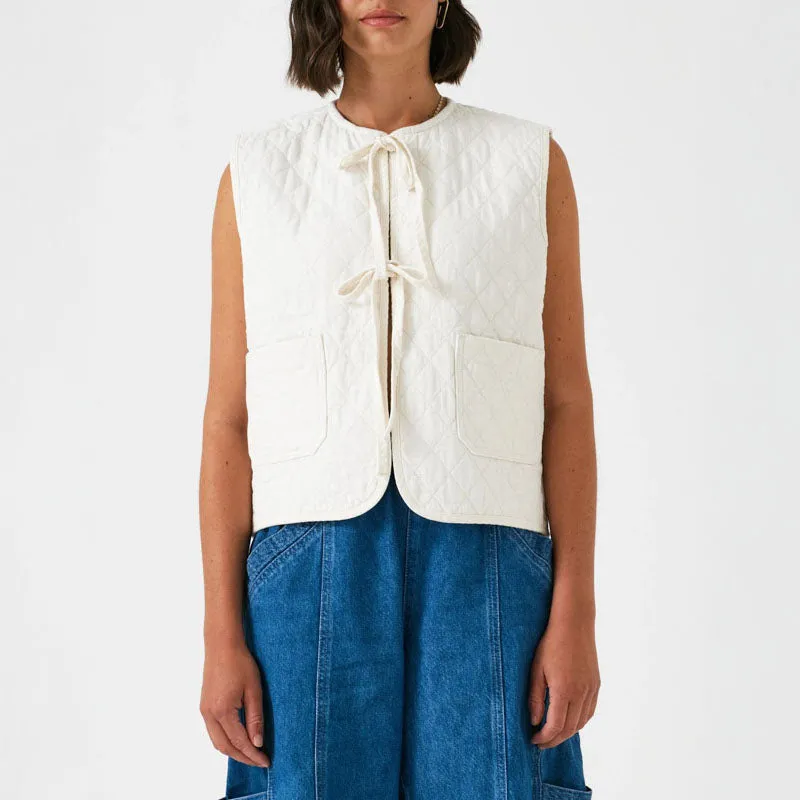 SEVENTY & MOCHI Aria Vest in Ecru