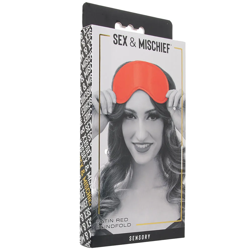 Sex & Mischief Satin Blindfold in Red