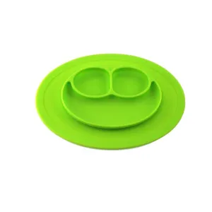 Silicone Feeding Placemat and 3-Section Plate