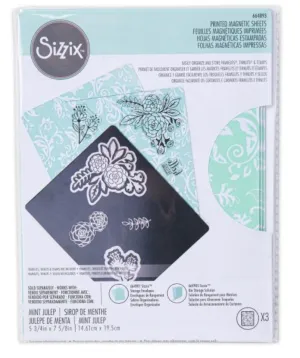 Sizzix 6.75x5.75 Mint Julep Printed Magnetic Sheets {C601}