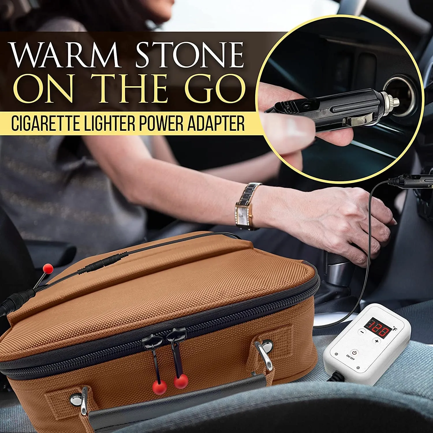 Soothing Massage Stone Warmer Set