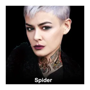 Spider Neck Temporary Tattoo