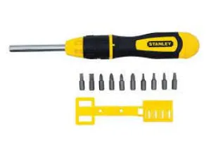 Stanley Multibit Ratchet Screwdriver With 10 Bits