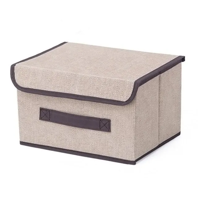 Storage Boxes with Lids No Smell Polyester Fabric Clear Storage Baskets Containers