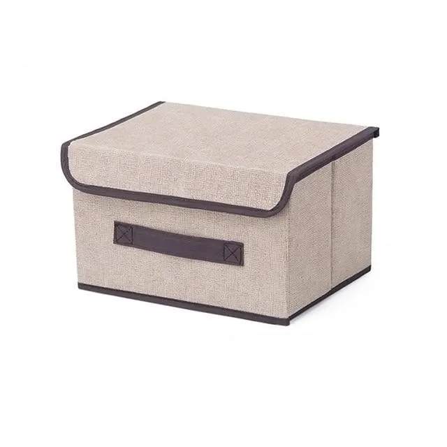 Storage Boxes with Lids No Smell Polyester Fabric Clear Storage Baskets Containers
