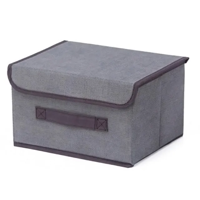 Storage Boxes with Lids No Smell Polyester Fabric Clear Storage Baskets Containers