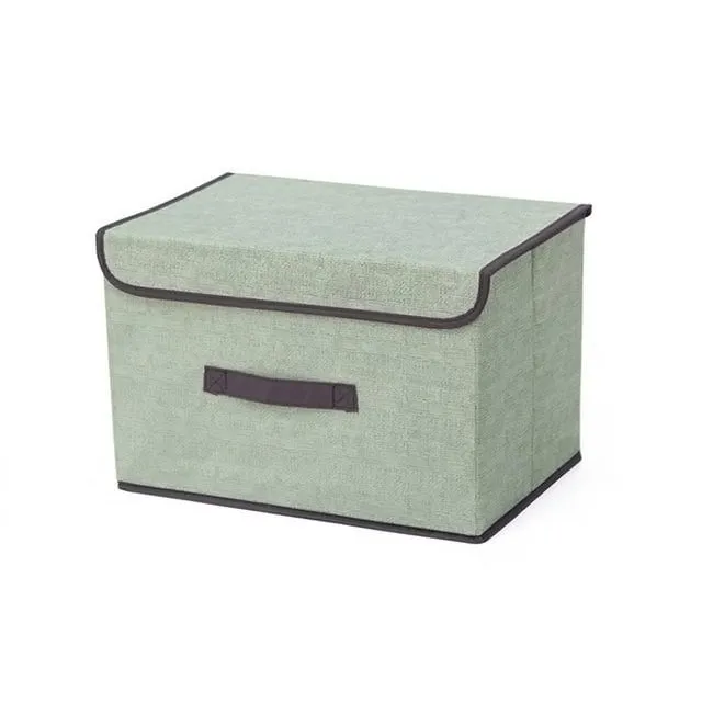 Storage Boxes with Lids No Smell Polyester Fabric Clear Storage Baskets Containers