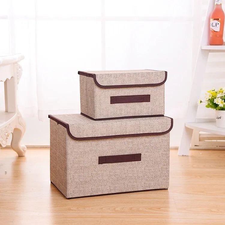 Storage Boxes with Lids No Smell Polyester Fabric Clear Storage Baskets Containers