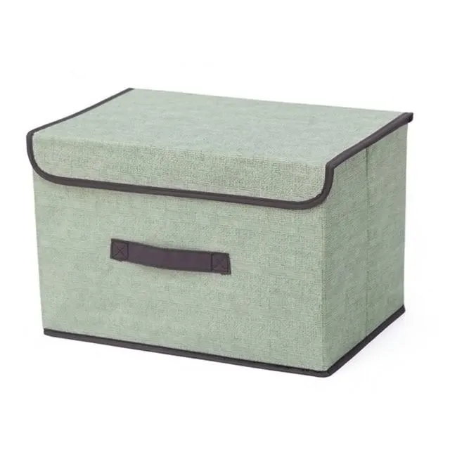 Storage Boxes with Lids No Smell Polyester Fabric Clear Storage Baskets Containers