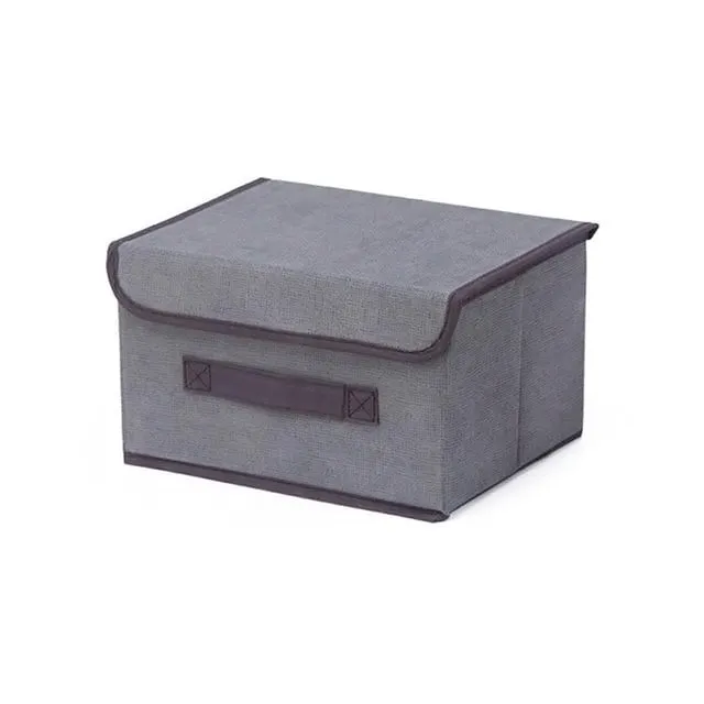 Storage Boxes with Lids No Smell Polyester Fabric Clear Storage Baskets Containers