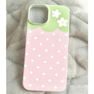 Sweet Glitter Strawberry Narutomaki Phone Stand iPhone Case
