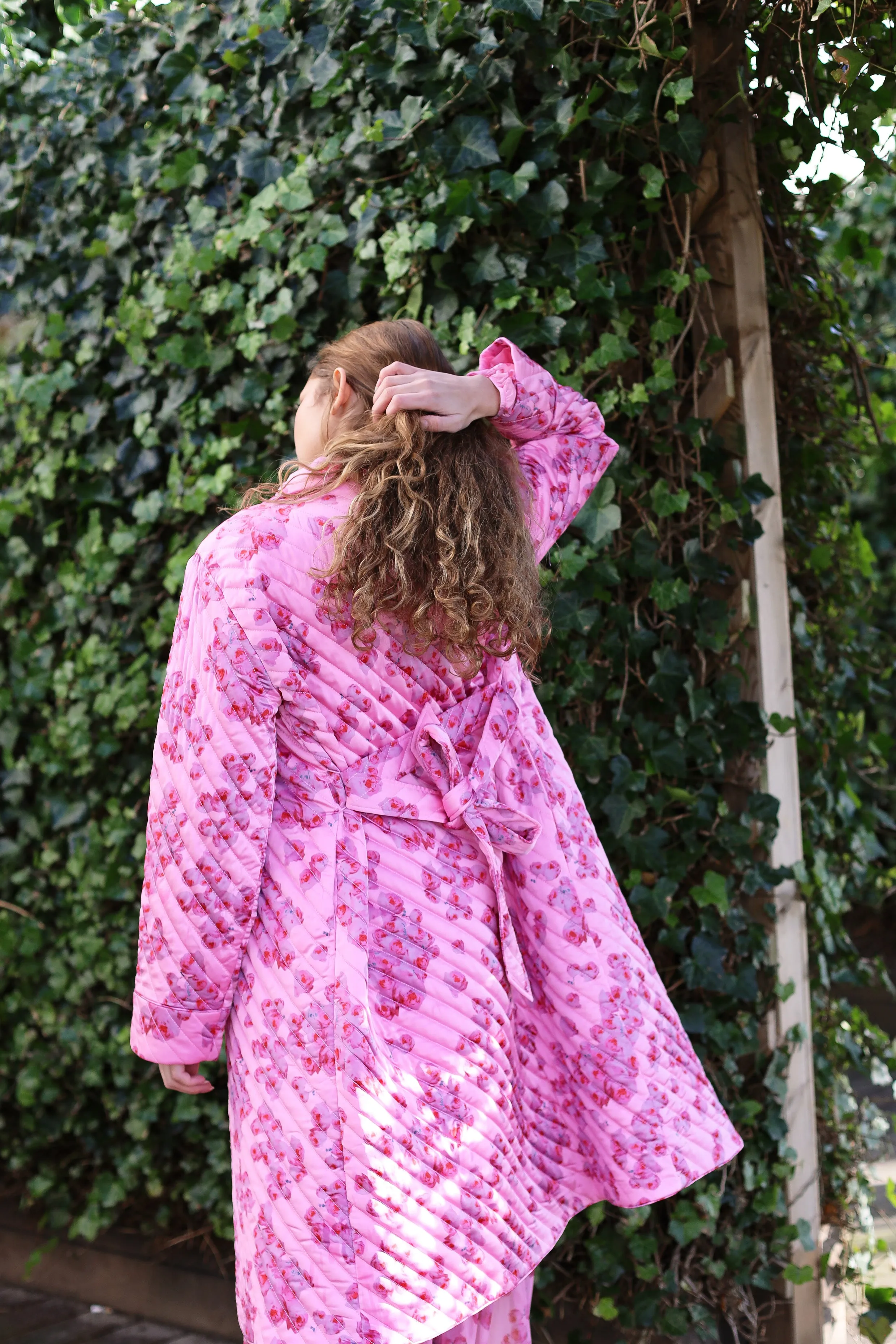Sybillecras Coat - Pink Roses