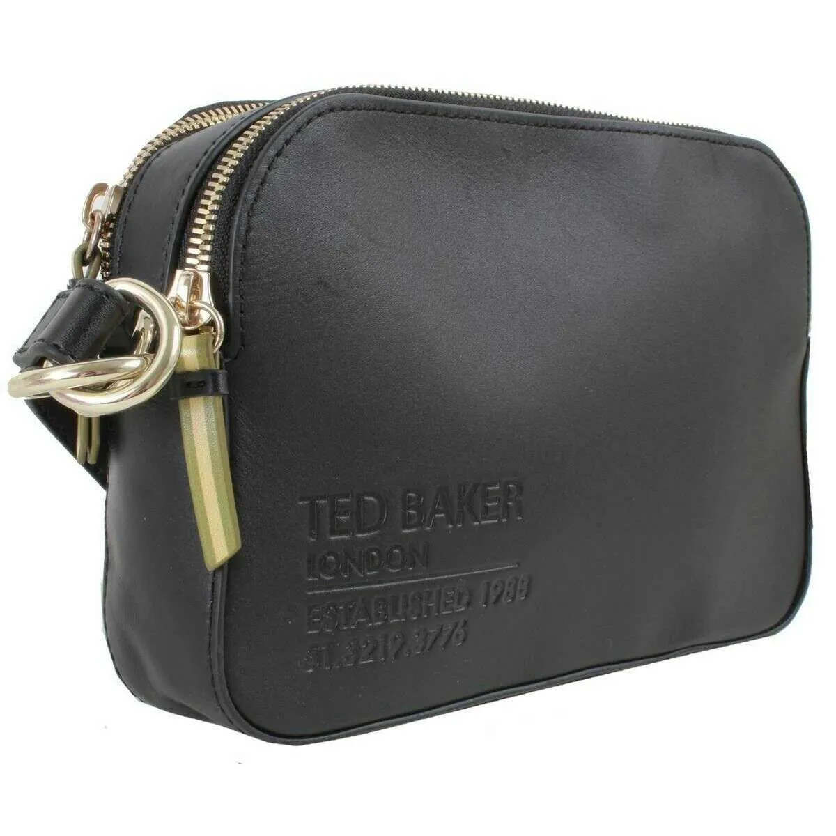 Ted Baker Darcelo Branded Webbing Camera Bag - Black