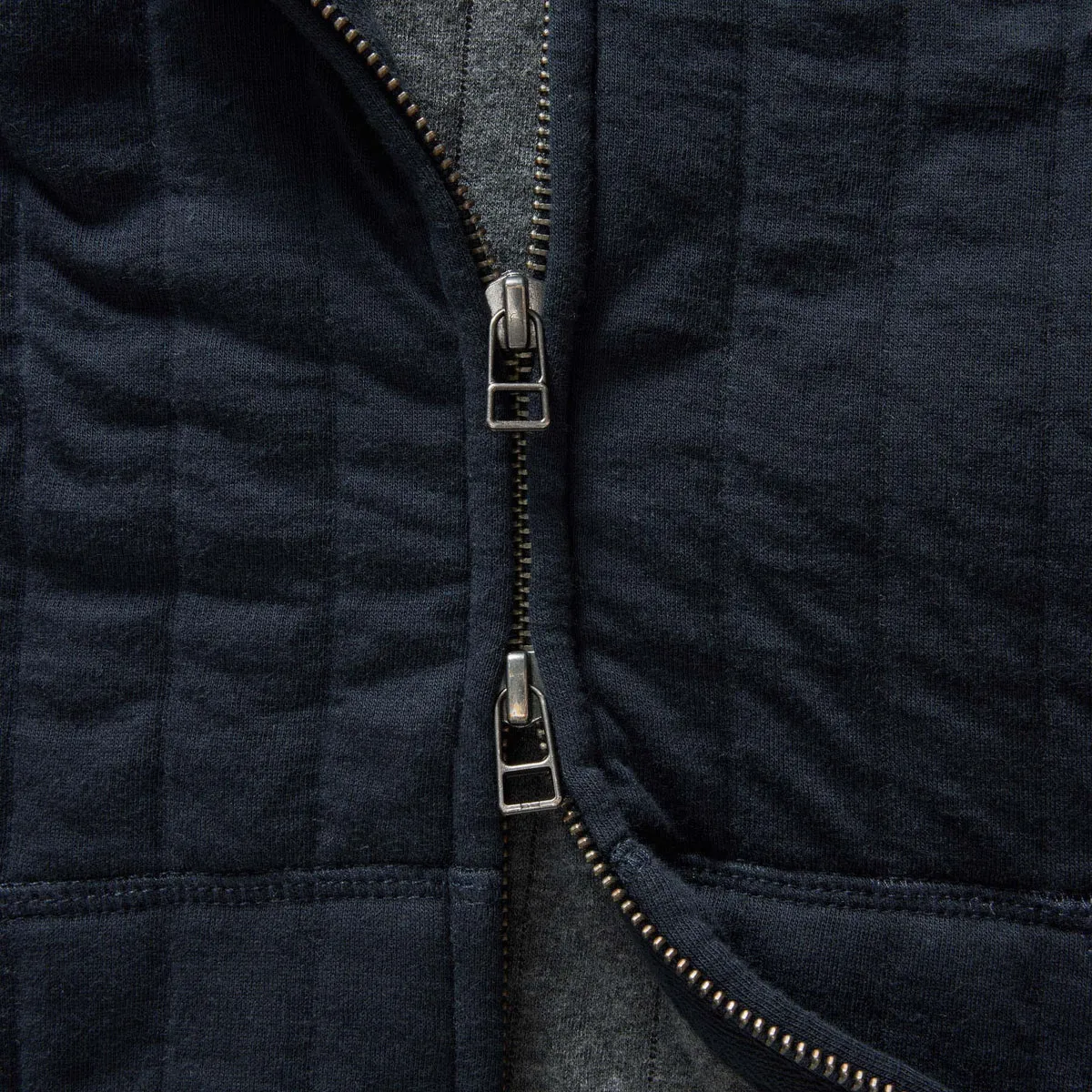 The Apres Zip Hoodie in Heather Midnight Quilt