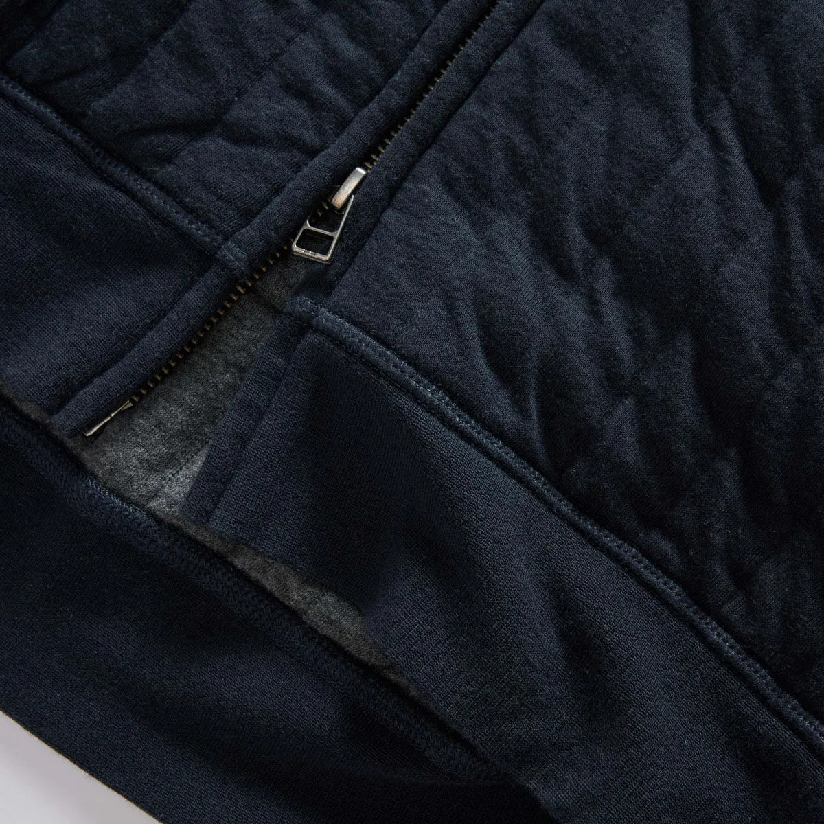 The Apres Zip Hoodie in Heather Midnight Quilt