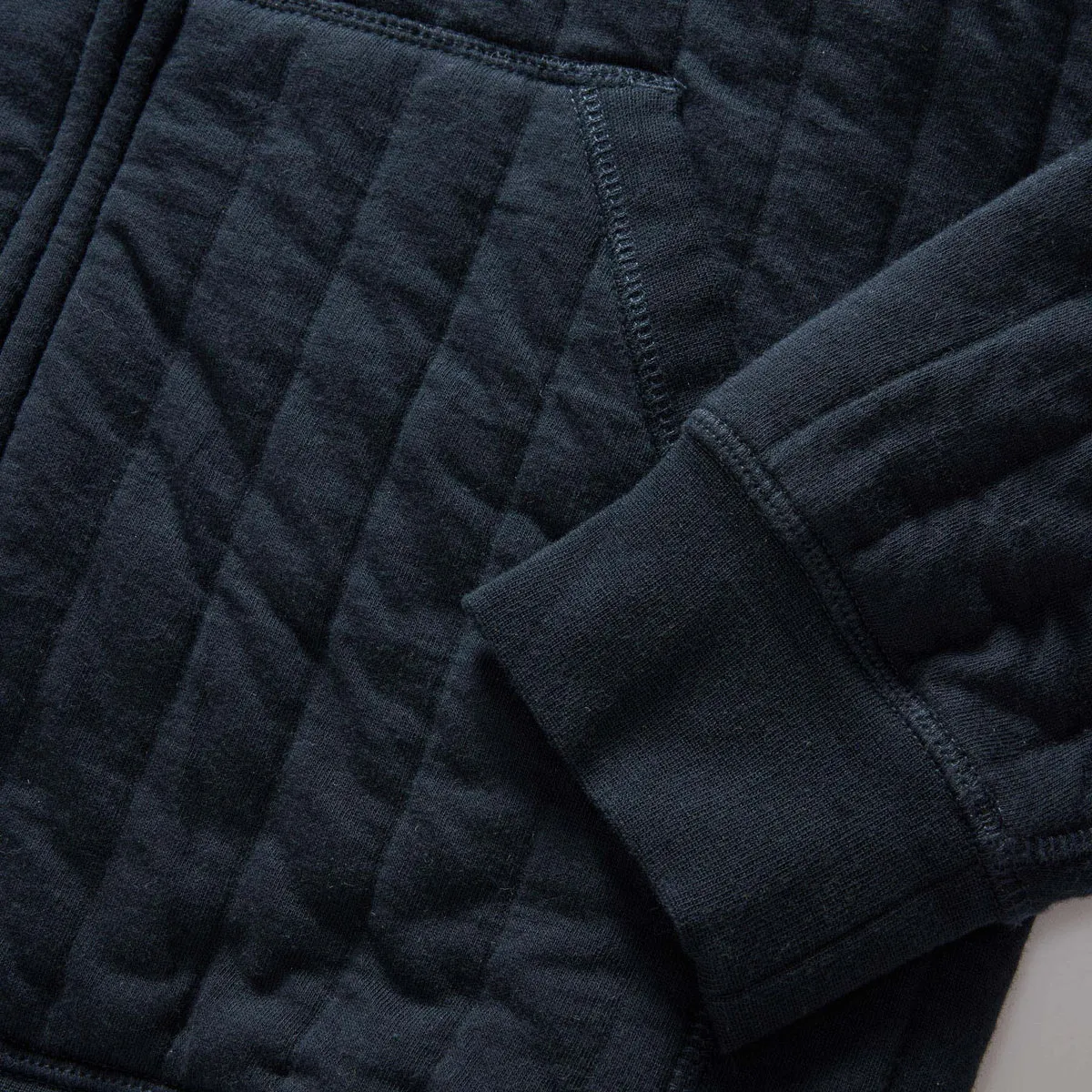 The Apres Zip Hoodie in Heather Midnight Quilt