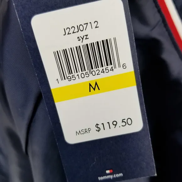 Tommy Hilfiger Navy Quilted Jacket Size Medium NWT