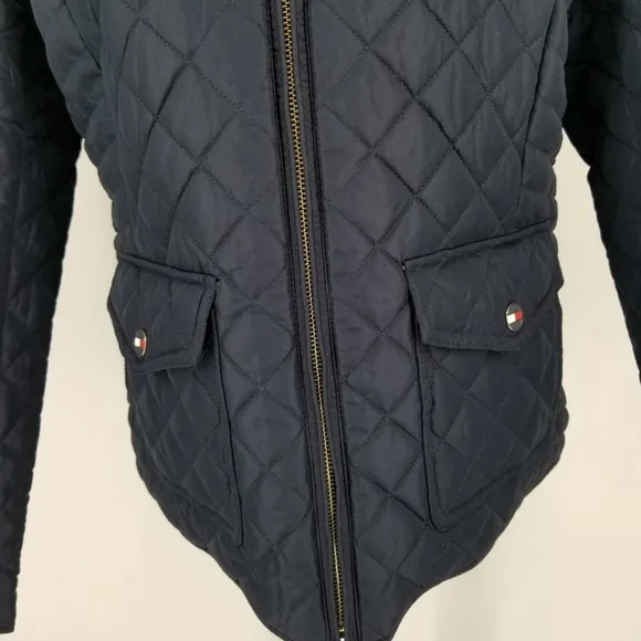 Tommy Hilfiger Navy Quilted Jacket Size Medium NWT