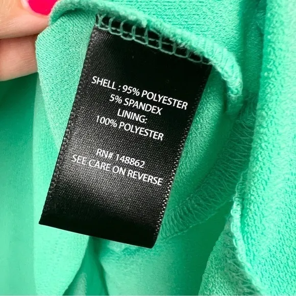 Torrid Turquoise Crepe High Neck Skater Dress w/Pockets 3 / 3X - EUC, Aqua Green