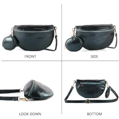Travel Fanny Pack Metallic Color Phone Waist Packs