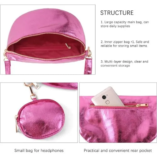 Travel Fanny Pack Metallic Color Phone Waist Packs