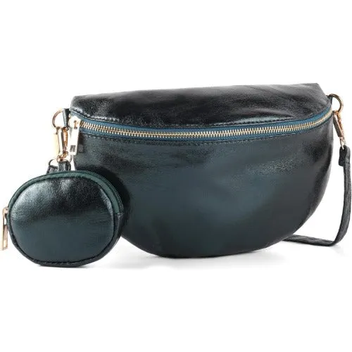 Travel Fanny Pack Metallic Color Phone Waist Packs