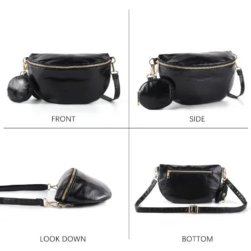 Travel Fanny Pack Metallic Color Phone Waist Packs