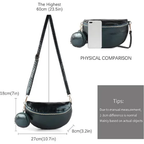 Travel Fanny Pack Metallic Color Phone Waist Packs