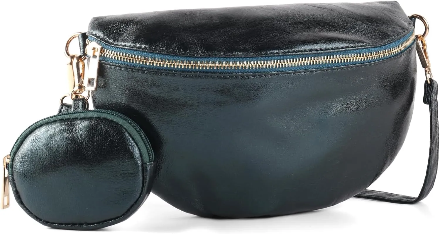 Travel Fanny Pack Metallic Color Phone Waist Packs